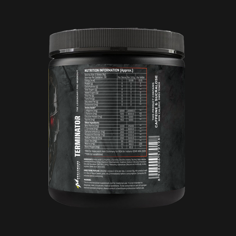 Musclemade TERMINATOR PRE Workout, 180 g/30 Servings